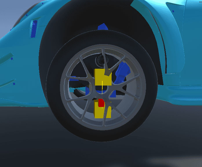 The suspension travel and the current point in suspension.